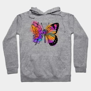 Little butterfly with flowers Hoodie